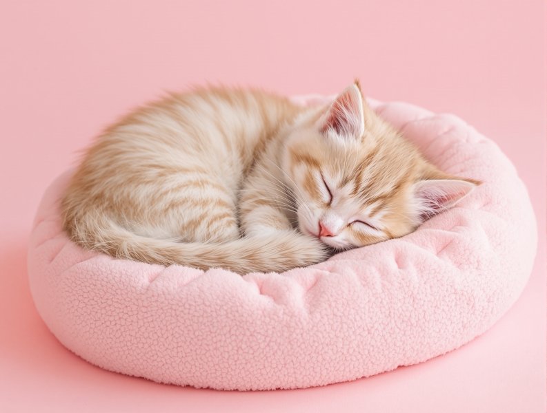 奶猫 · 窝里的软萌睡颜