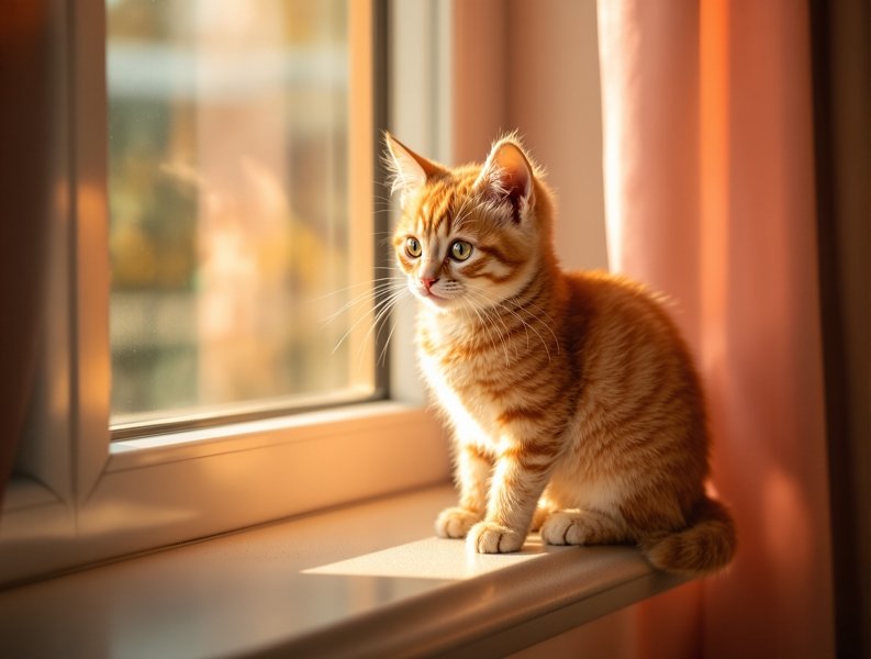 橘猫 · 窗边的小太阳