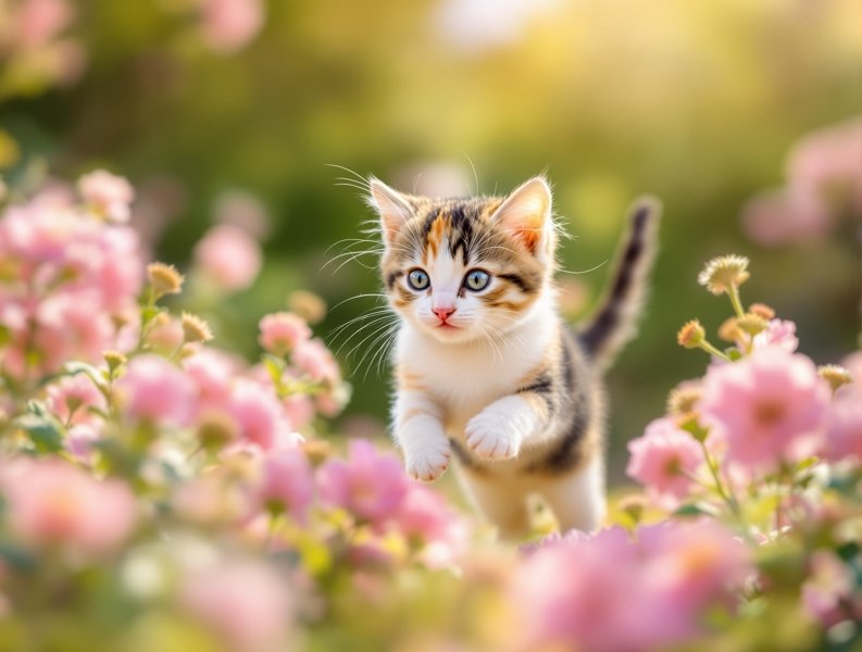 三花猫 · 花园里的俏皮